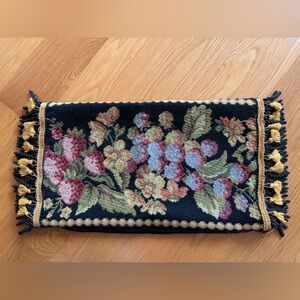 High end needlepoint lumbar pillow cover